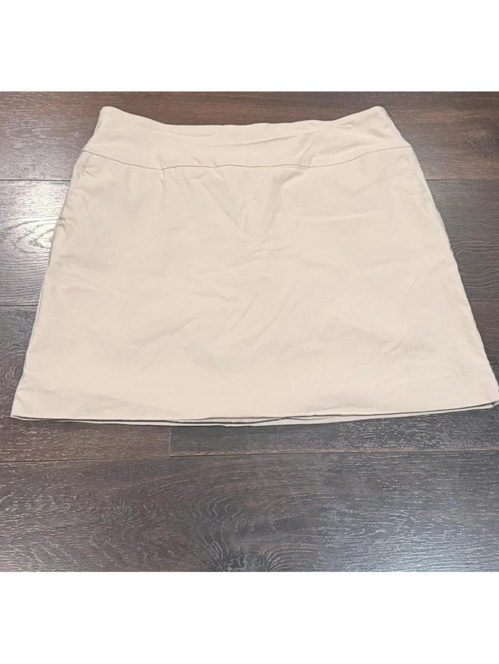 Up! Women’s Beige Pull-On Skort with Built-In Shorts Size Large H25